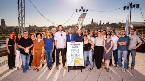 Temporada d'estiu 2018 de Catalunya Ràdio. Fotografia al Museu d'Història de Catalunya. 17 de juliol de 2018