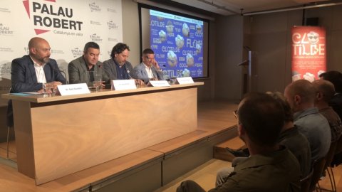 Presentació del cicle de concerts "Clotilde Fest" al Palau Robert de Barcelona, amb Jordi del Rio, Cesc Poch, Francesc Robert i Saül Gordillo. 14 de juny de 2019