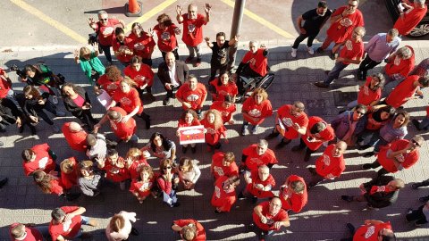 Els professionals de Catalunya Ràdio rebutgen la intervenció dels mitjans públics amb l'article 155 de la Constitució. 23 d'octubre de 2017