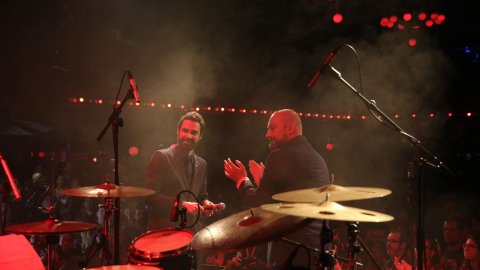 El president del Parlament, Roger Torrent, i Saül Gordillo al Desconcert d'iCat.cat. 8 de maig de 2018