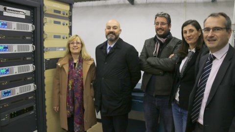 Millora de la cobertura de les emissores de Catalunya Ràdio a El Perelló (Baix Ebre). Acte amb l'alcaldessa, Maria Cinta Llaó. 5 de desembre de 2019