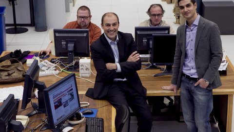 Incorporació de Saül Gordillo i Àlex Poderoso a la redacció d'El Periódico de Catalunya com a responsables de continguts i desenvolupament, respectivament. Barcelona. 3 de febrer de 2012. Foto: Joan Cortadellas