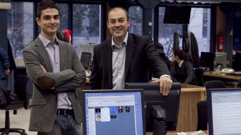 Incorporació de Saül Gordillo i Àlex Poderoso a la redacció d'El Periódico de Catalunya com a responsables de continguts i desenvolupament, respectivament. Barcelona. 3 de febrer de 2012. Foto: Joan Cortadellas