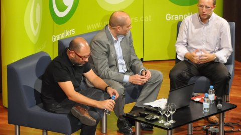 Jornada inaugural de la Catosfera 2012 amb Josep Maria Ganyet i Jordi Urbea, presentats per Saül Gordillo. Auditori de Granollers. 28 de setembre de 2012