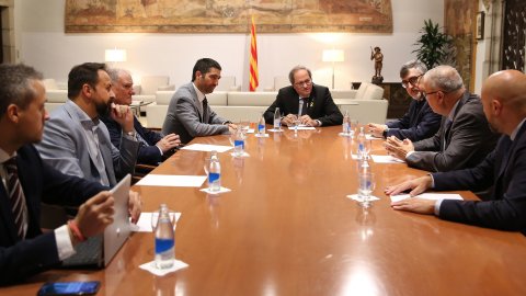Reunió de la comissió delegada de la Fundació .cat amb el president de la Generalitat, Quim Torra. 8 d'octubre de 2018