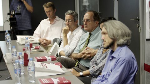 Presentació de la Catalan News Agency, portal en anglès de l'Agència Catalana de Notícies (ACN), a corresponsals estrangers a la redacció de l'ACN. Barcelona. 1 d'octubre de 2010. Foto: Oriol Campuzano