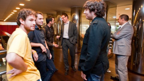 Manual d'acollida de l'Agència Catalana de Notícies (ACN). Presentació a la trobada de treballadors de l'ACN al Museu d'Història de Catalunya. 18 de setembre de 2009. Foto: Mikel Laburu