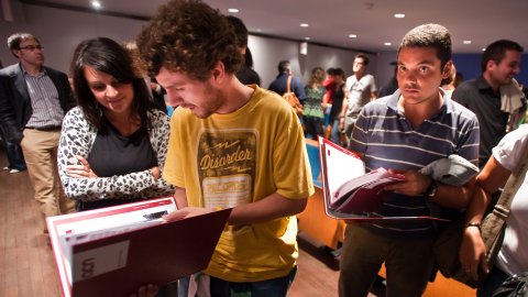 Manual d'acollida de l'Agència Catalana de Notícies (ACN). Presentació a la trobada de treballadors de l'ACN al Museu d'Història de Catalunya. 18 de setembre de 2009. Foto: Mikel Laburu