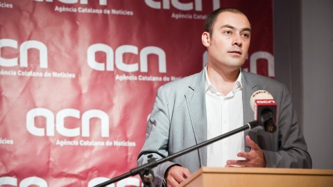 Manual d'acollida de l'Agència Catalana de Notícies (ACN). Presentació a la trobada de treballadors de l'ACN al Museu d'Història de Catalunya. 18 de setembre de 2009. Foto: Mikel Laburu