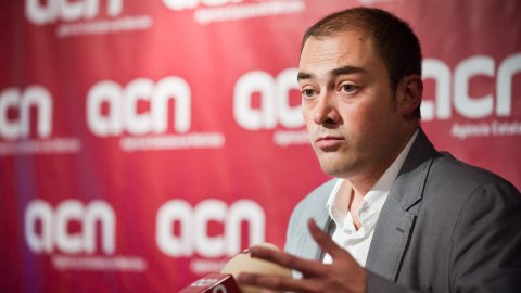 Manual d'acollida de l'Agència Catalana de Notícies (ACN). Presentació a la trobada de treballadors de l'ACN al Museu d'Història de Catalunya. 18 de setembre de 2009. Foto: Mikel Laburu