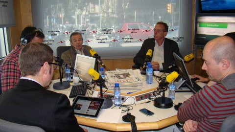 L'oracle de Catalunya Ràdio, presentat per Xavier Graset, amb Raimon Obiols, Lluís Racionero, Francesc Valls i Saül Gordillo. Barcelona. 15 de març de 2013