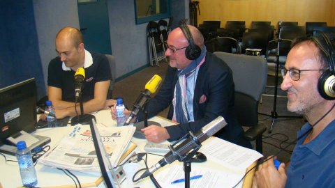 L'oracle de Catalunya Ràdio, de Xavier Graset, amb Joan Soler Jiménez, Daniel Fernández, Francesc Valls i Saül Gordillo. Barcelona. 17 d'octubre de 2014