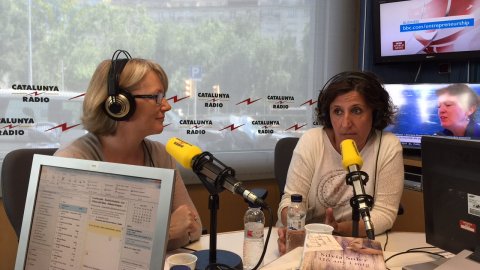 L'oracle de Catalunya Ràdio, de Xavier Graset, amb l'escriptora Sílvia Soler, Carme Colomina, Daniel Fernández i Saül Gordillo. 29 d'abril del 2015