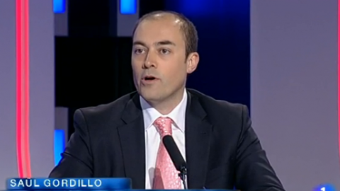 El Debat de la 1 de TVE Catalunya amb Albert Rivera, de Ciutadans, i Jordi Domènech, dels Mossos d'Esquadra.  Sant Cugat del Vallès. 14 de juny de 2012
