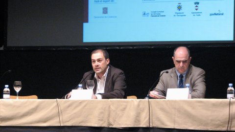 Premi de Recerca Premsa Comarcal, amb la col·laboració de l'Agència Catalana de Notícies (ACN), durant el VIIè Congrés de la Premsa Comarcal a Valls. 9 de maig de 2008. Foto: Gemma Ustrell