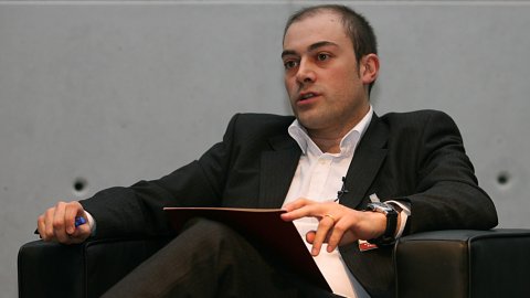 Taula Identitat, cultura i globalització, amb Ferran Mascarell, Jaume Roures, Albert Sáez i Saül Gordillo, en la Jornada Generacional d'Economia, a ESADE. 20 de febrer de 2009. Foto: Oscar (Shooting)