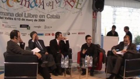 Taula rodona de la 27ena Setmana del Llibre en Català a Sant Cugat del Vallès amb Ramon Folch, Francesc Cabana, Marc Anton Broggi i Saül Gordillo, moderada per Francesc Canosa. 6 de març de 2009