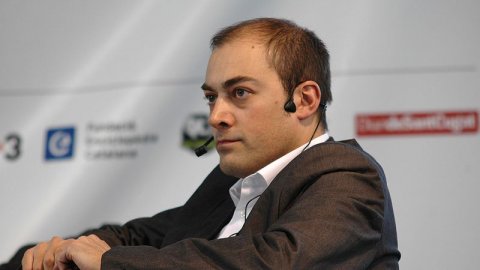 Taula rodona de la 27ena Setmana del Llibre en Català a Sant Cugat del Vallès amb Ramon Folch, Francesc Cabana, Marc Anton Broggi i Saül Gordillo, moderada per Francesc Canosa. 6 de març de 2009. Foto: Josep Renalias