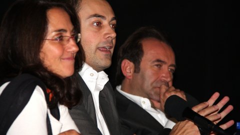 Taula rodona sobre periodisme digital en el món de la comunicació amb Miquel Calçada, Trina Milan, Pilar Sampietro, Saül Gordillo i moderada per Vicent Partal, en la Jornada Periodisme Digital a l'Escola, organitzada per Escoles en Xarxa. Institut Menéndez Pelayo de Barcelona. 16 d'octubre de 2009. Foto: Guillem Sánchez (ACN)