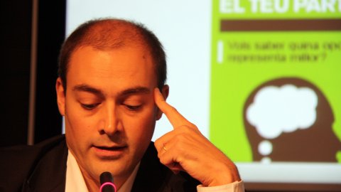 Presentació del portal sobre política 2.0 a Catalunya Electoràlia a l'Auditori de la Facultat de Comunicació Blanquerna. Barcelona. 8 de novembre de 2010. Foto: Jordi Pueyo (ACN)