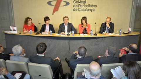 Presentació del Llibre d'estil de l'Agència Catalana de Notícies (ACN) al Col·legi de Periodistes de Catalunya. Barcelona. 28 de setembre de 2010. Foto: Mikel Laburu