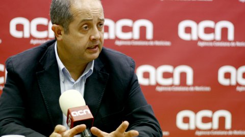 El diputat Felip Puig, dirigent de CDC, a l'Agència Catalana de Notícies (ACN). 20 de juny de 2008. Foto: Albert Salamé