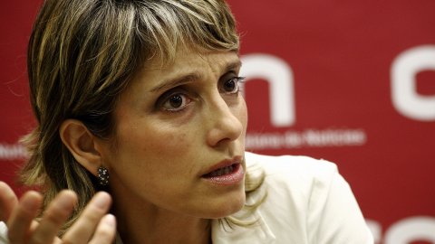 La diputada del PP Montserrat Nebrera, aspirant a la presidència del partit, a l'Agència Catalana de Notícies (ACN). 11 de juliol de 2008. Foto: Albert Salamé