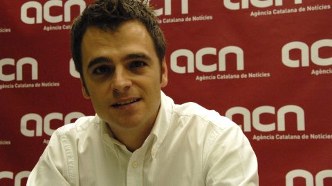 Jordi Cuminal, diputat de CiU al Parlament i secretari general de la Joventut Nacionalista de Catalunya, a l'Agència Catalana de Notícies (ACN). 3 d'octubre de 2008. Foto: Xavier Alsinet (ACN)