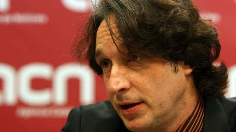 El portaveu d'ERC a l'Ajuntament de Barcelona, Jordi Portabella, visita l'Agència Catalana de Notícies (ACN). 12 de desembre de 2008. Foto: Albert Salamé (ACN)