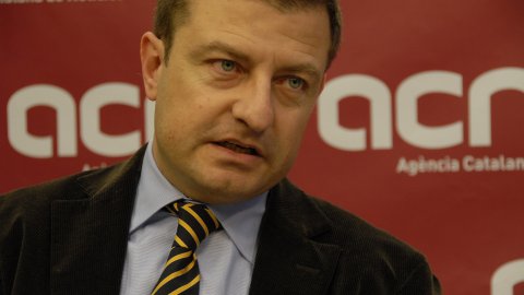 L'eurodiputat de CiU, Ignasi Guardans, a l'Agència Catalana de Notícies (ACN).13 de febrer de 2009. Foto: Xavier Alsinet (ACN)