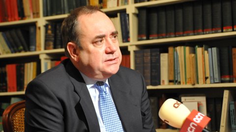 Entrevista de l'Agència Catalana de Notícies (ACN) amb Alex Salmond, primer ministre d'Escòcia. 13 d'octubre de 2009. Foto: Saül Gordillo (ACN)