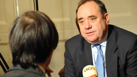 Entrevista de l'Agència Catalana de Notícies (ACN) amb Alex Salmond, primer ministre d'Escòcia. 13 d'octubre de 2009. Foto: Saül Gordillo (ACN)