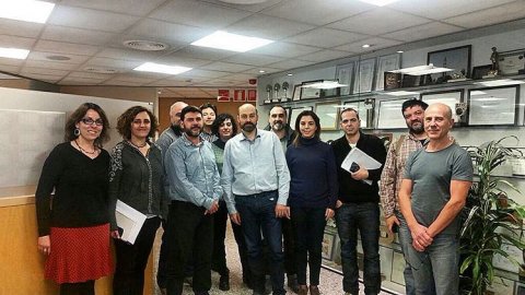 Reunió del nou director, Saül Gordillo, amb el comitè d'empresa de Catalunya Ràdio. 11 de maig de 2016