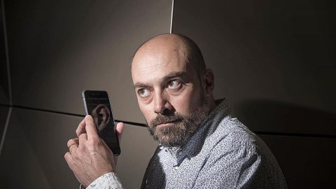 Entrevista a Saül Gordillo, nou director de Catalunya Ràdio, per al diari El País amb Pere Rios. 1 de febrer de 2016. Foto: Gianluca Battista