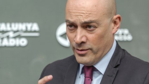 Entrevista del director de Catalunya Ràdio, Saül Gordillo, amb Joan Salicrú per als mitjans de l'AMIC. Barcelona. 19 d'octubre de 2016