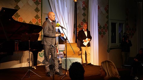 Intervenció del director de Catalunya Ràdio, Saül Gordillo, en l'acte de celebració del 30è aniversari de Catalunya Música al recinte modernista de Sant Pau. Barcelona. 7 de novembre de 2016