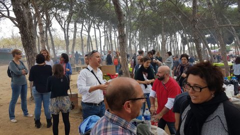 Botifarrada dels treballadors de Catalunya Ràdio, iniciativa de Jordi Just i Anna Escura. Montornès del Vallès. 9 d'octubre de 2016