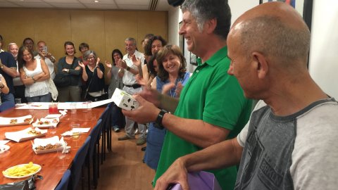 Comiat per jubilació de Joan Gelabert i Francesc Falcó com a treballadors de l'emissora. Barcelona. 1 de juliol de 2016 
