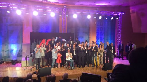 Programa especial per celebrar els 40 anys de les retransmissions del Barça en català de Joaquim Maria Puyal, al Cosmocaixa. Barcelona. 4 de juny de 2016