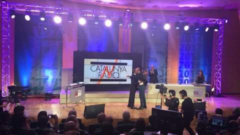 Programa especial per celebrar els 40 anys de les retransmissions del Barça en català de Joaquim Maria Puyal, al Cosmocaixa. Barcelona. 4 de juny de 2016