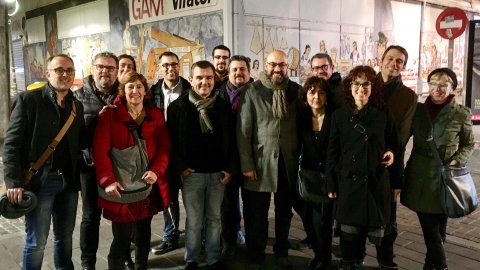 Sopar-tertúlia del director de Catalunya Ràdio, Saül Gordillo, amb periodistes de la 'canallesca' de Tarragona sobre el projecte de la ràdio pública. Tarragona. 3 de febrer de 2017