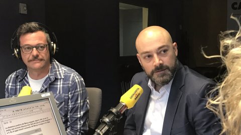 El director de Catalunya Ràdio, Saül Gordillo, i el cap de Continguts, Santi Faro, entrevistats per Mònica Terribas a 'El matí de Catalunya Ràdio' amb motiu del Dia Mundial de la Ràdio. 23 de gener de 2017
