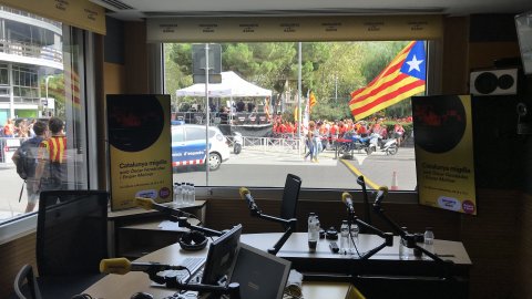 Programa especial de Catalunya Ràdio per la Diada Nacional de Catalunya a la Diagonal de Barcelona. 11 de setembre de 2018