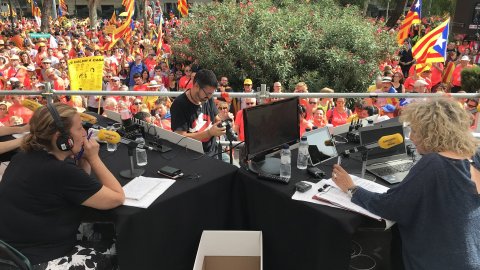 Programa especial de Catalunya Ràdio per la Diada Nacional de Catalunya a la Diagonal de Barcelona, amb Mònica Terribas. 11 de setembre de 2018