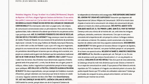 Entrevista de la revista Enderrock. Saül Gordillo: "La cultura i la llengua catalanes són sobiranes a Internet". Plana 2. Juny 2007. 31-06-07 