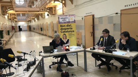 Programa especial 'El matí de Catalunya Ràdio' des de la presó Model de Barcelona amb motiu del seu tancament, amb el conseller de Justícia, Carles Mundó. Barcelona. 7 de juny de 2017