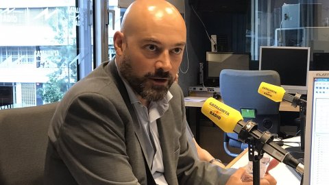 Entrevista al director de Catalunya Ràdio, Saül Gordillo, a 'El matí de Catalunya Ràdio d'estiu' amb Xavi Freixes per parlar de la nova temporada 2017-2018. Barcelona. 25 d'agost de 2017