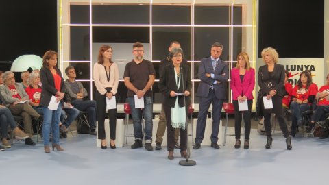Roda de premsa dels directors de TV3, Vicent Sanchis; de Catalunya Ràdio, Saül Gordillo; i de l'Agència Catalana de Notícies, Marc Colomer, amb corresponsals estrangers contra la intervenció dels mitjans públics amb l'article 155 de la Constitució espanyola. 25 d'octubre de 2017 