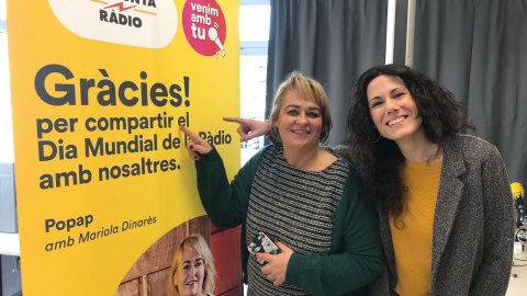 'Popap' amb Mariola Dinarès al Col·legi Pompeu Fabra de La Bressola a Perpinyà, pel Dia Mundial de la Ràdio a Catalunya Ràdio. Perpinyà. 13 de febrer de 2018