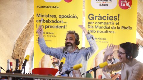 'Estat de Gràcia' amb Roger de Gràcia al Celler de Nulles (Alt Camp) pel Dia Mundial de la Ràdio a Catalunya Ràdio. Nulles. 13 de febrer de 2018